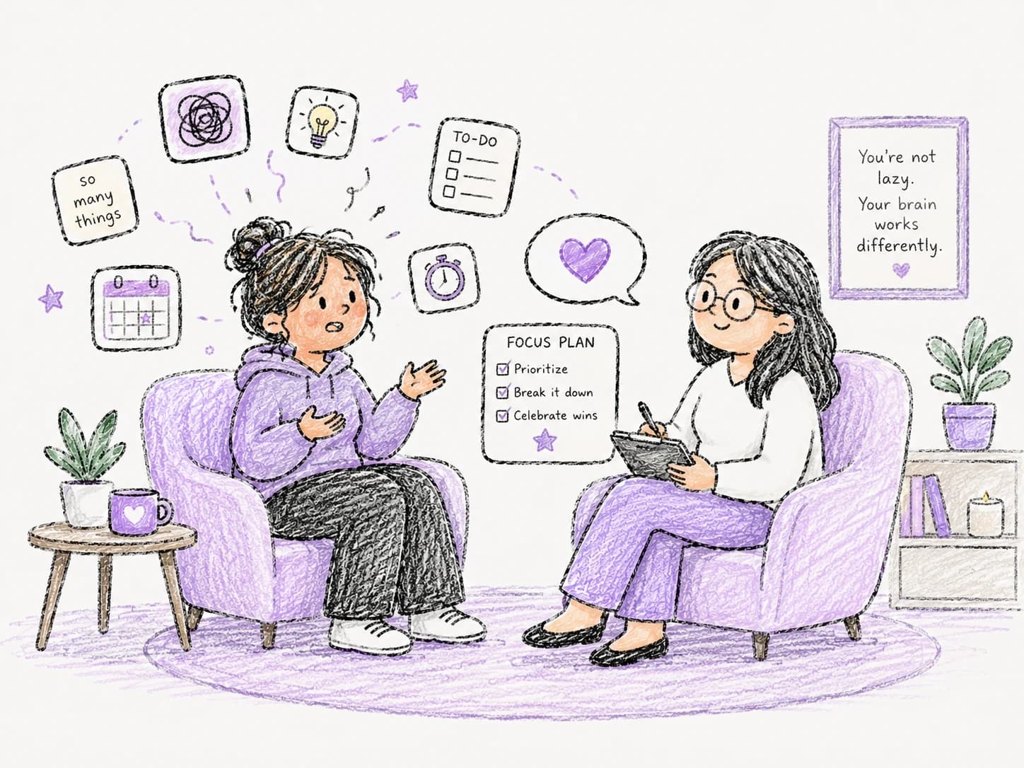 ADHD therapy illustration