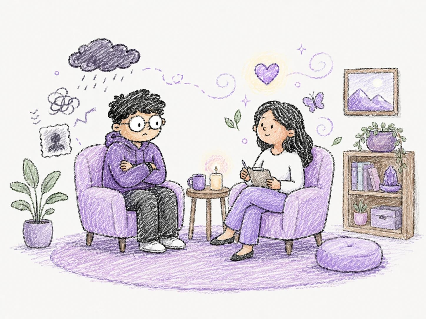 Trauma & PTSD therapy illustration